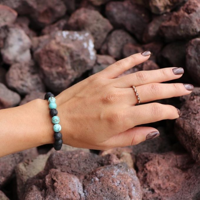 Turquoise Peace Crystal Bracelet - Image 4