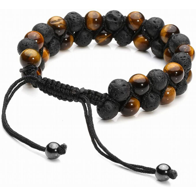 Lava Stone Crystal Bracelet - Image 2