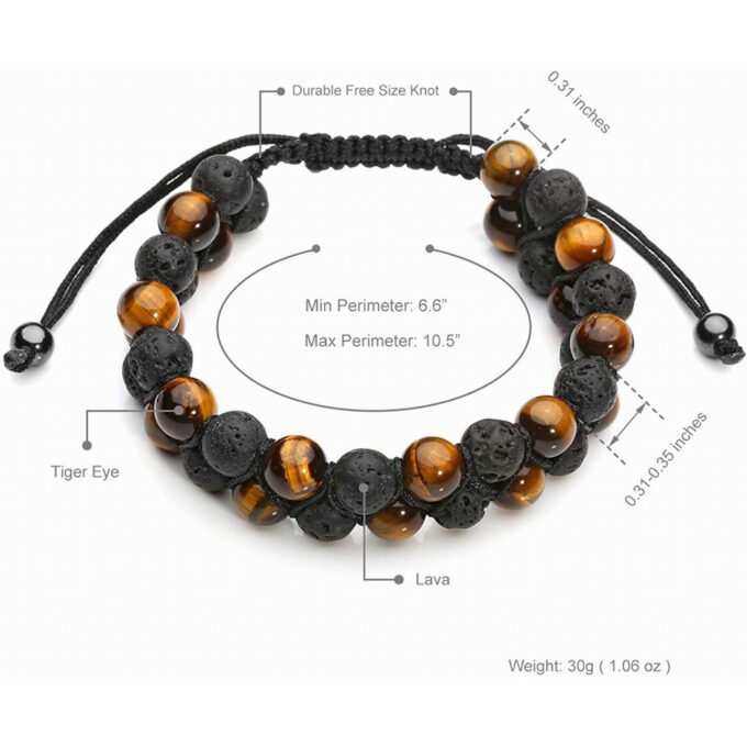 Lava Stone Crystal Bracelet - Image 3