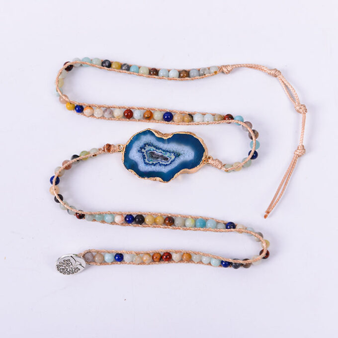 Pure Joy Blue Agate Wrap Bracelets - Image 5